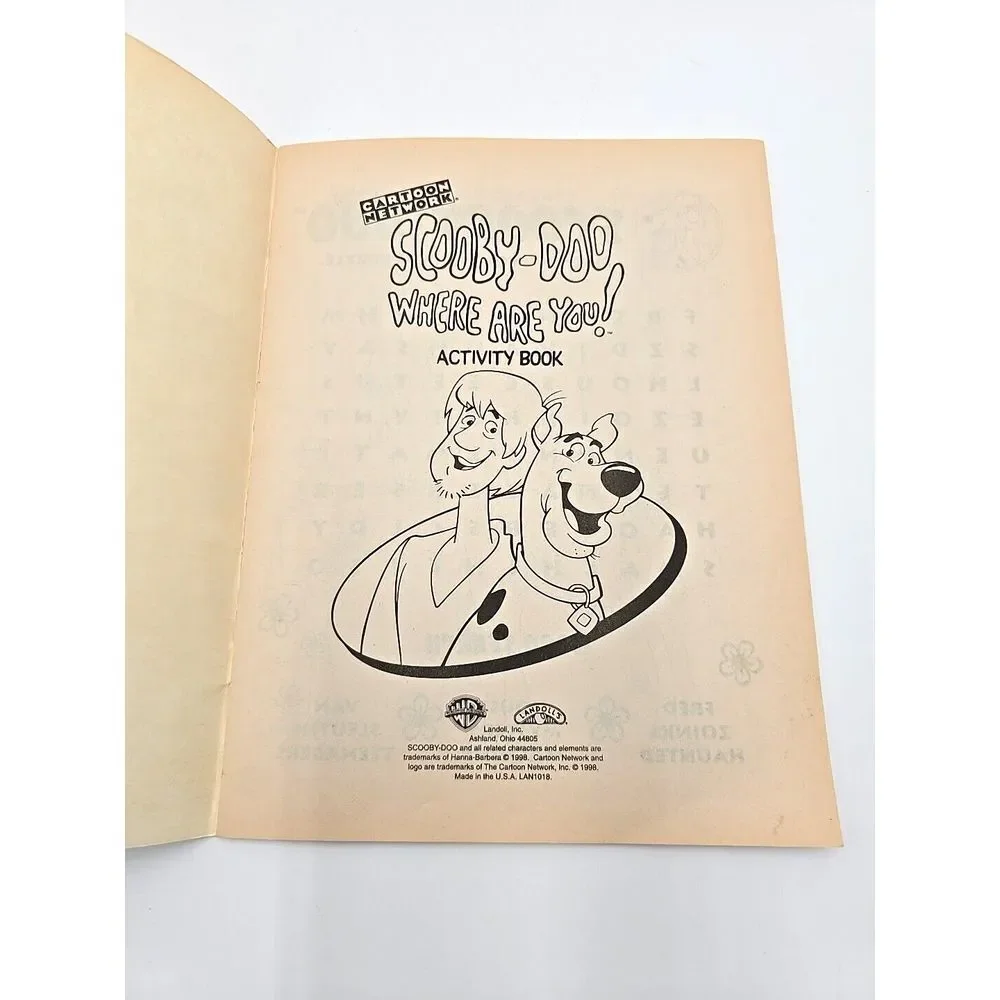 Scooby Doo Coloring Book‎ Vintage 1998 Activity Book Cartoon Network Read